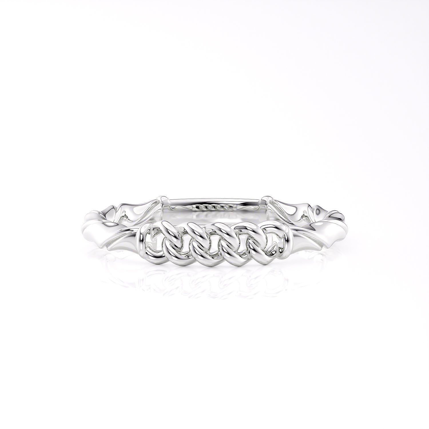 Band ribbon and link ring printable 3d model 3D print model_5