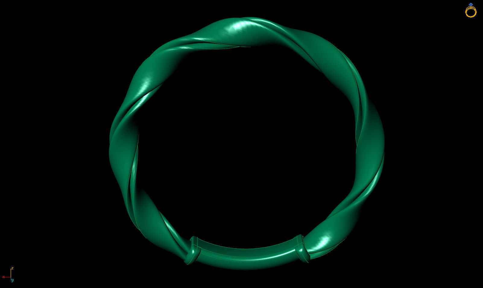 Band ribbon ring clear printable 3d model 3D print model_12