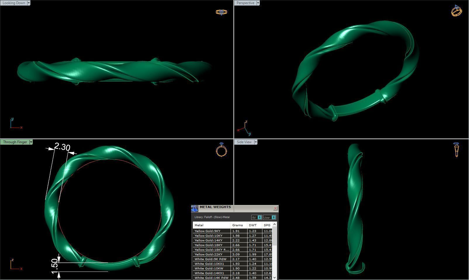 Band ribbon ring clear printable 3d model 3D print model_1