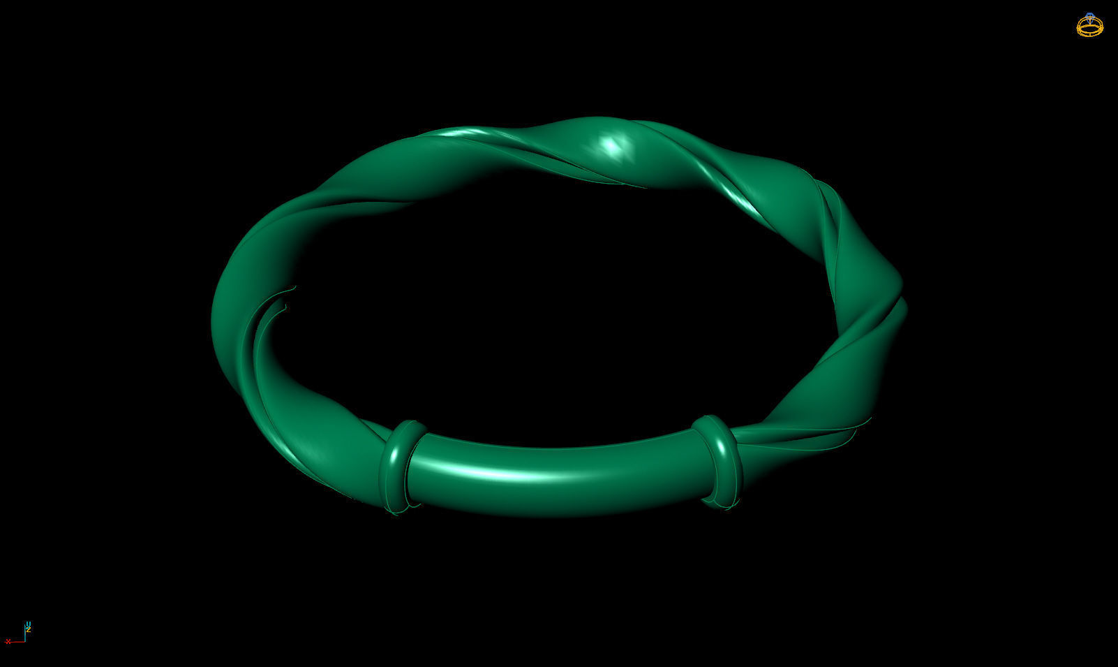 Band ribbon ring clear printable 3d model 3D print model_13