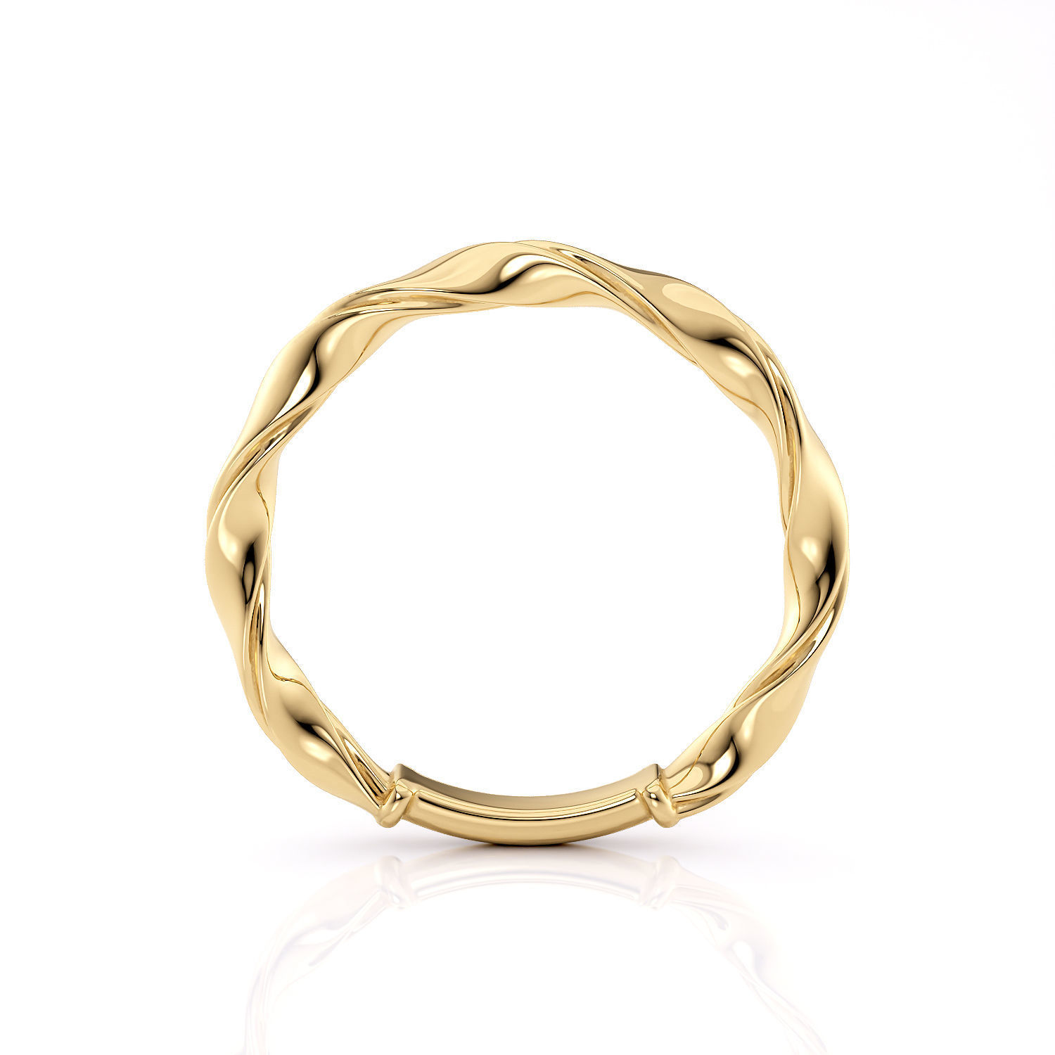 Band ribbon ring clear printable 3d model 3D print model_10