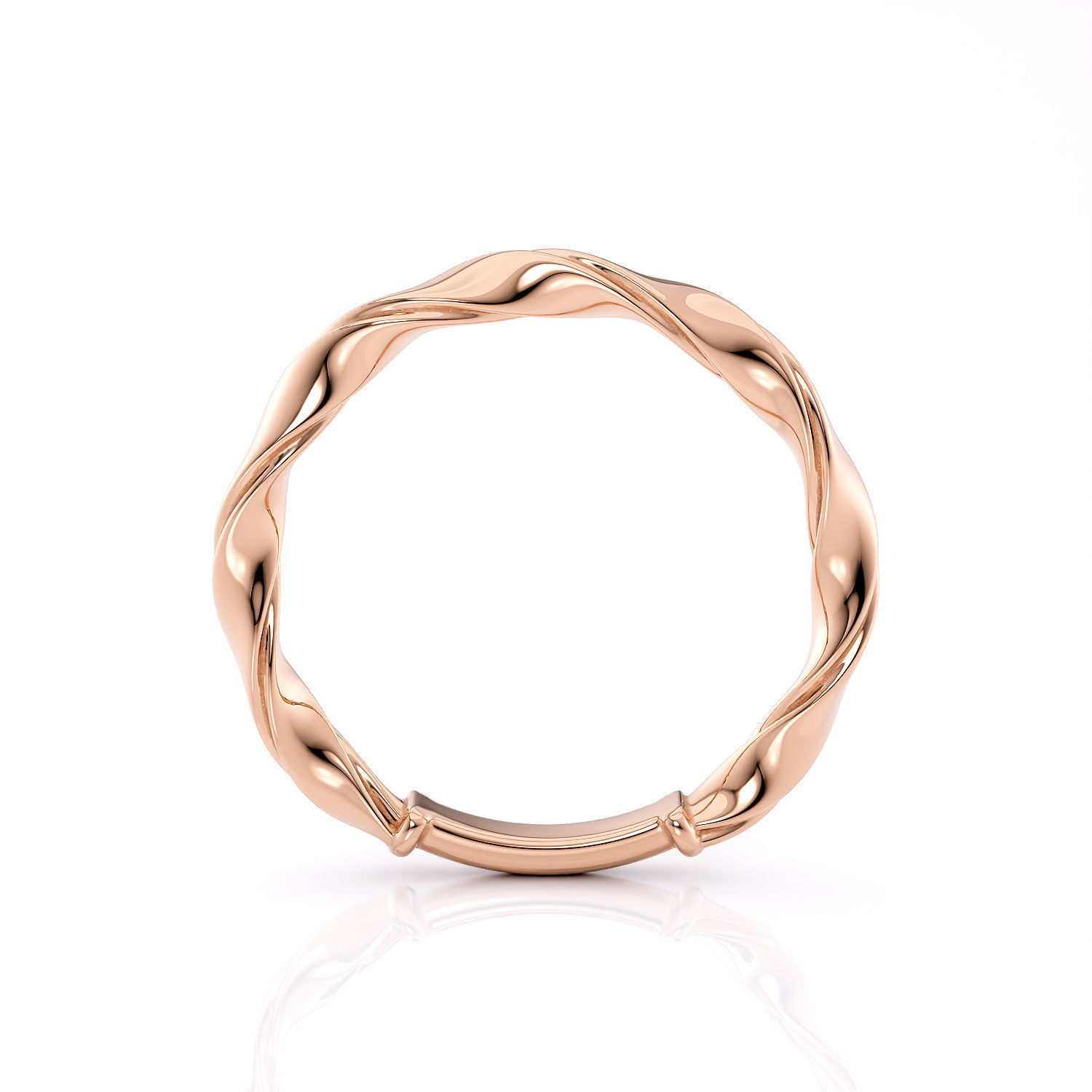 Band ribbon ring clear printable 3d model 3D print model_4