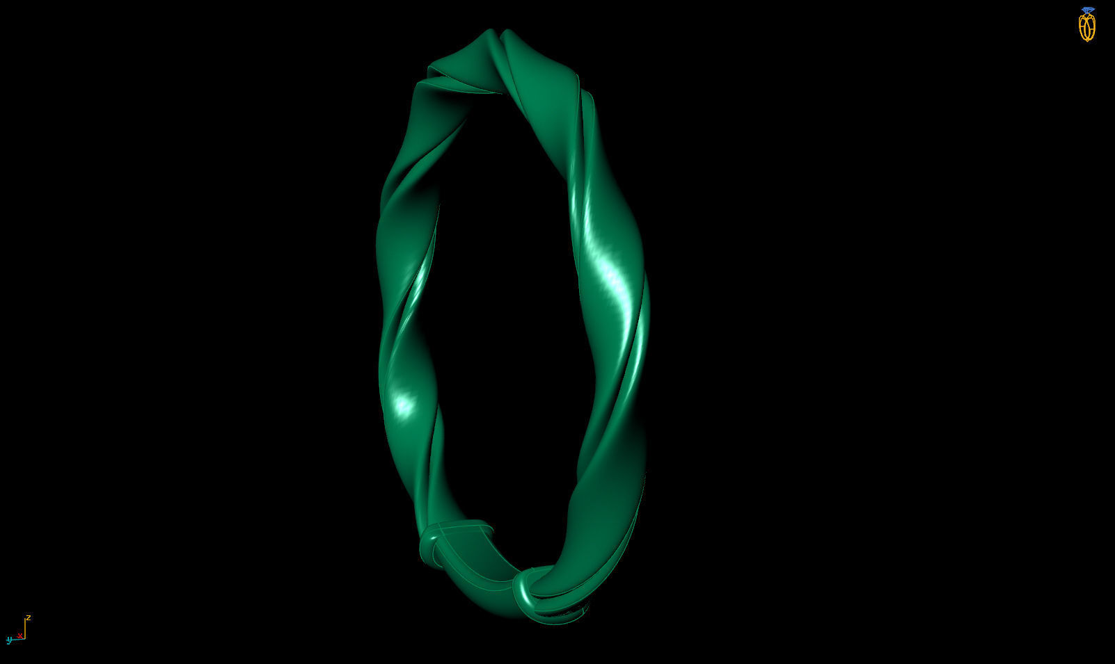 Band ribbon ring clear printable 3d model 3D print model_14