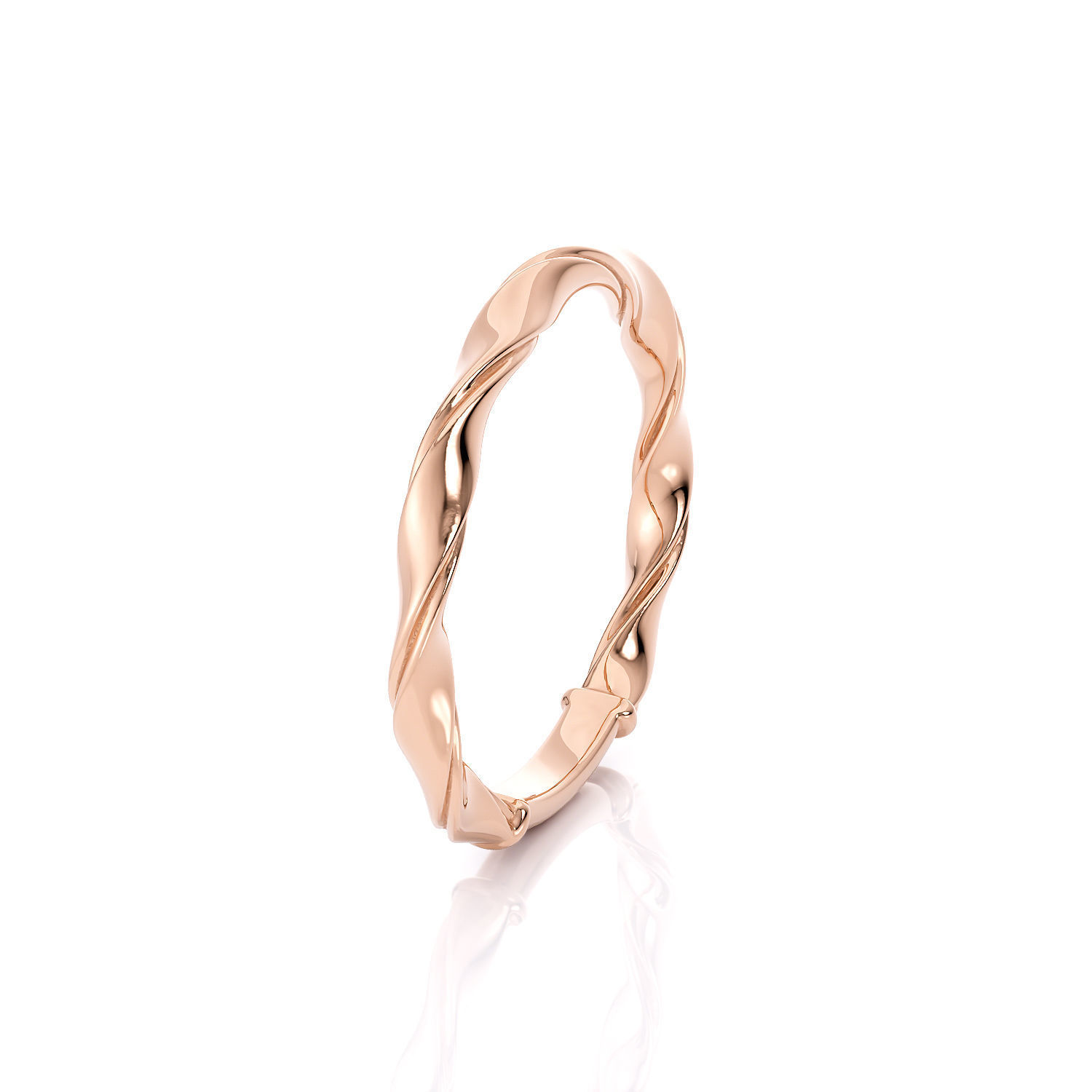 Band ribbon ring clear printable 3d model 3D print model_3