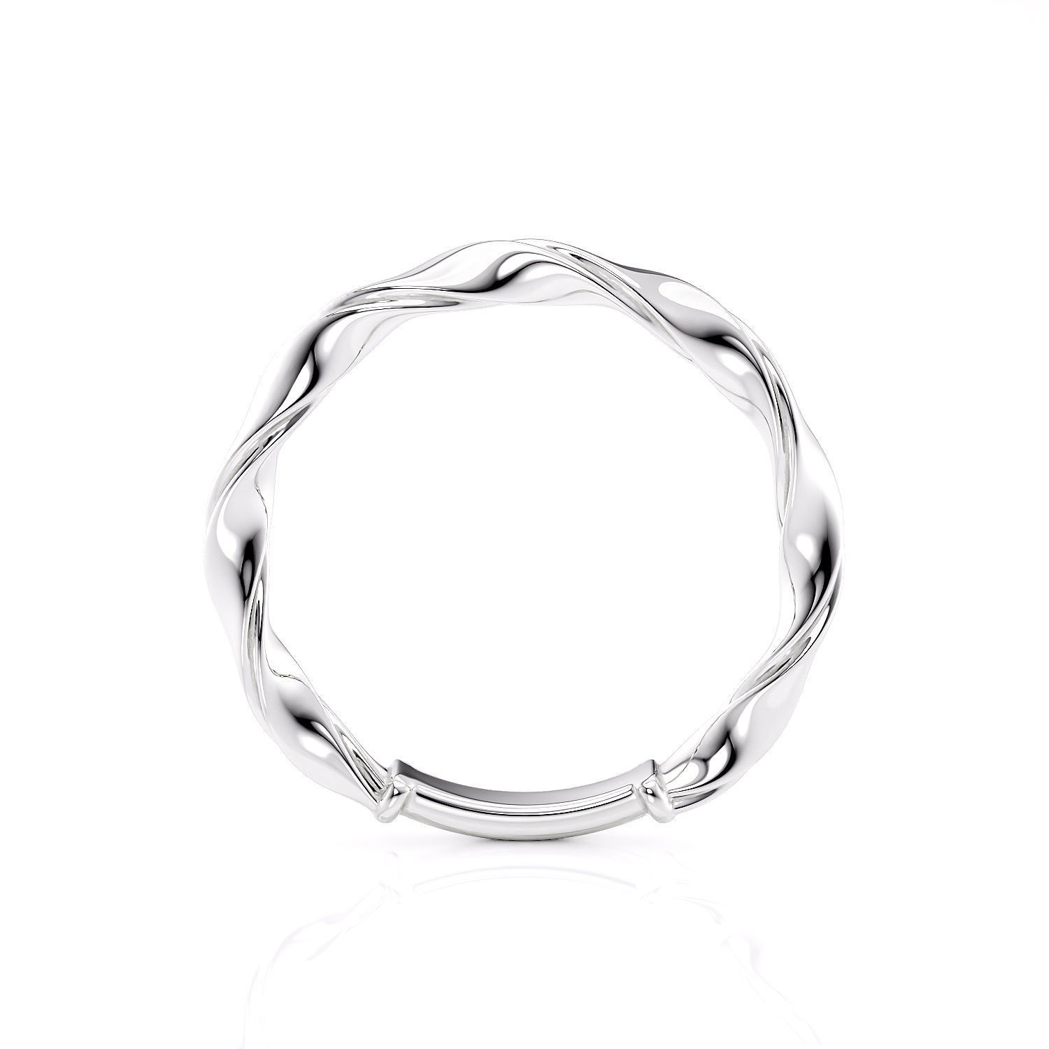 Band ribbon ring clear printable 3d model 3D print model_7
