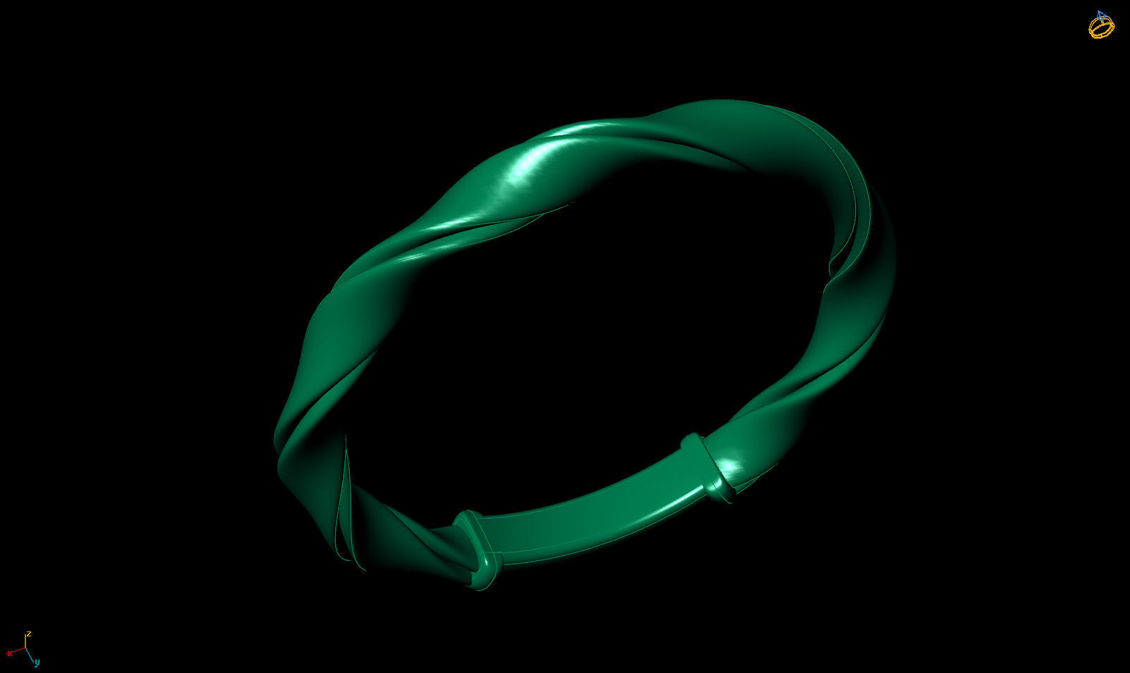 Band ribbon ring clear printable 3d model 3D print model_11