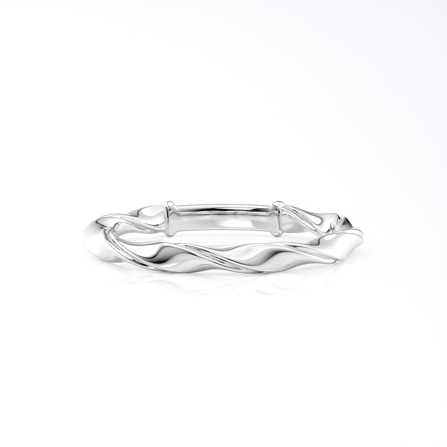 Band ribbon ring clear printable 3d model 3D print model_5
