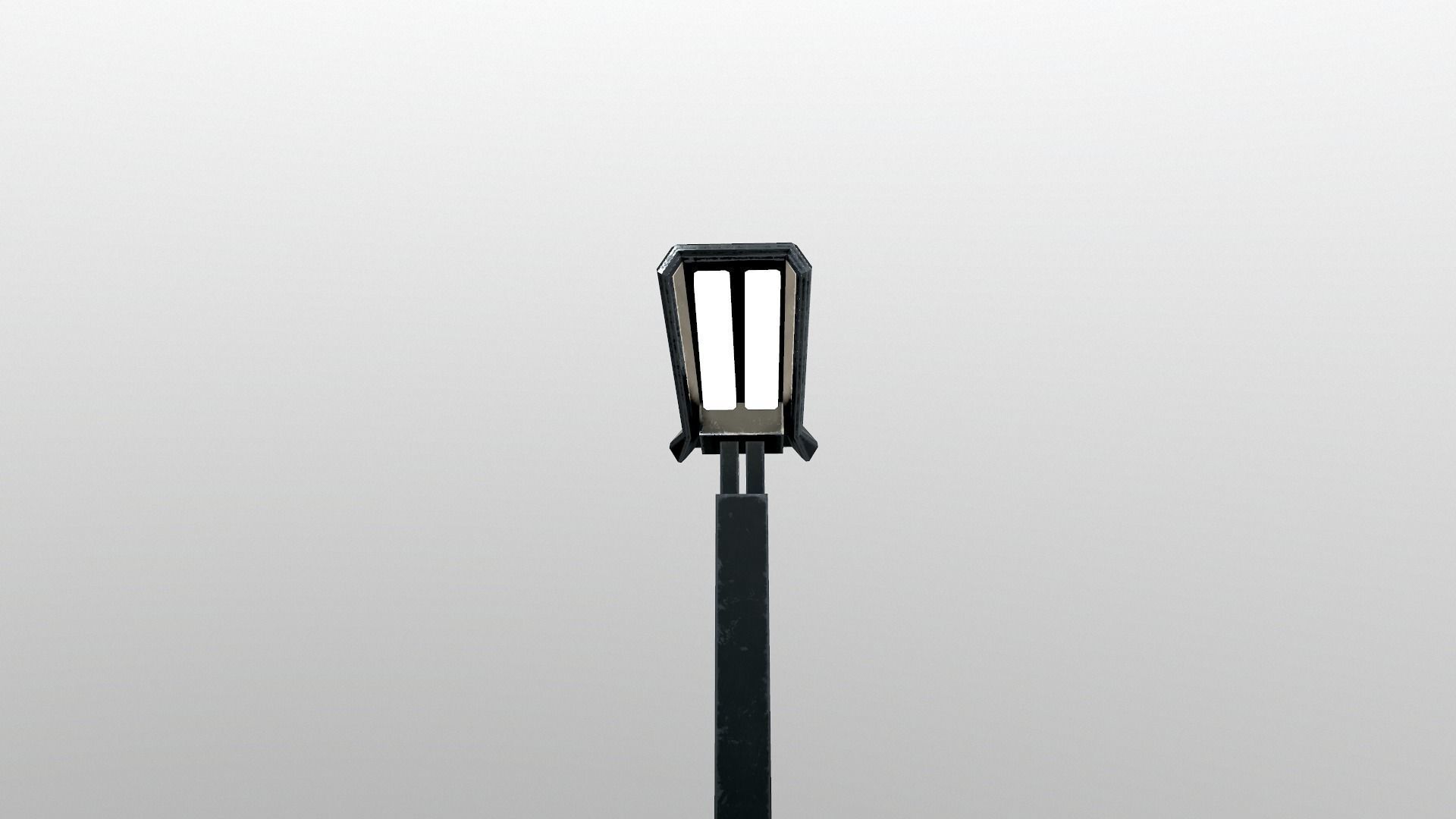 Sci-Fi Street Lamp Low-poly 3D model_4
