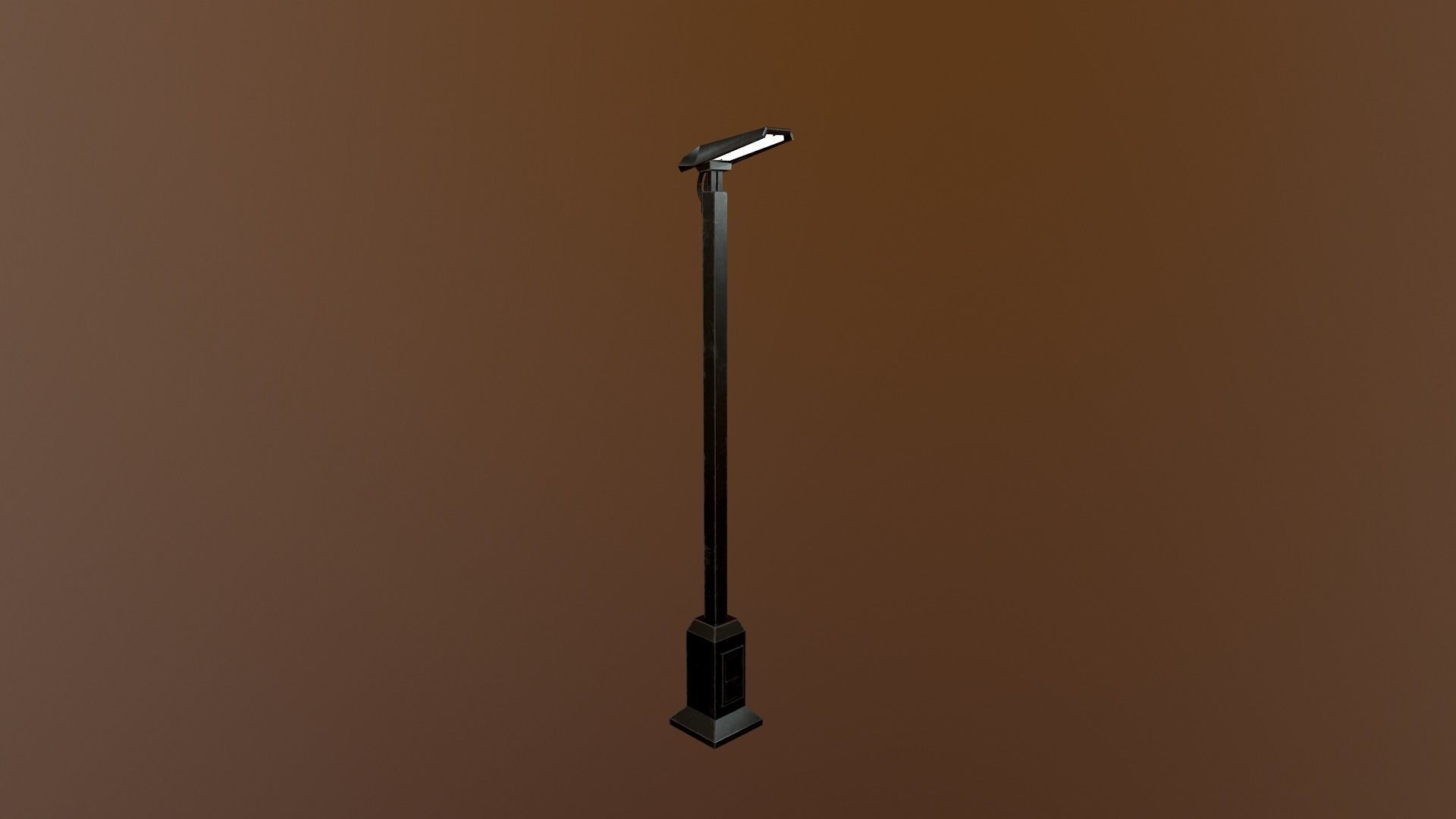 Sci-Fi Street Lamp Low-poly 3D model_23