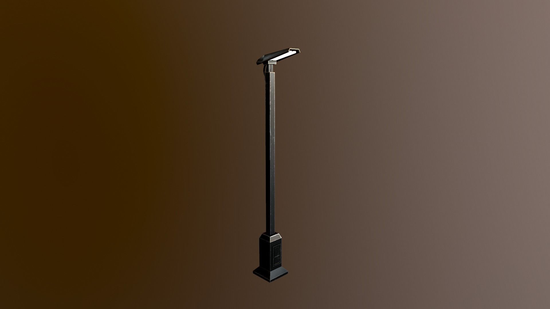 Sci-Fi Street Lamp Low-poly 3D model_8