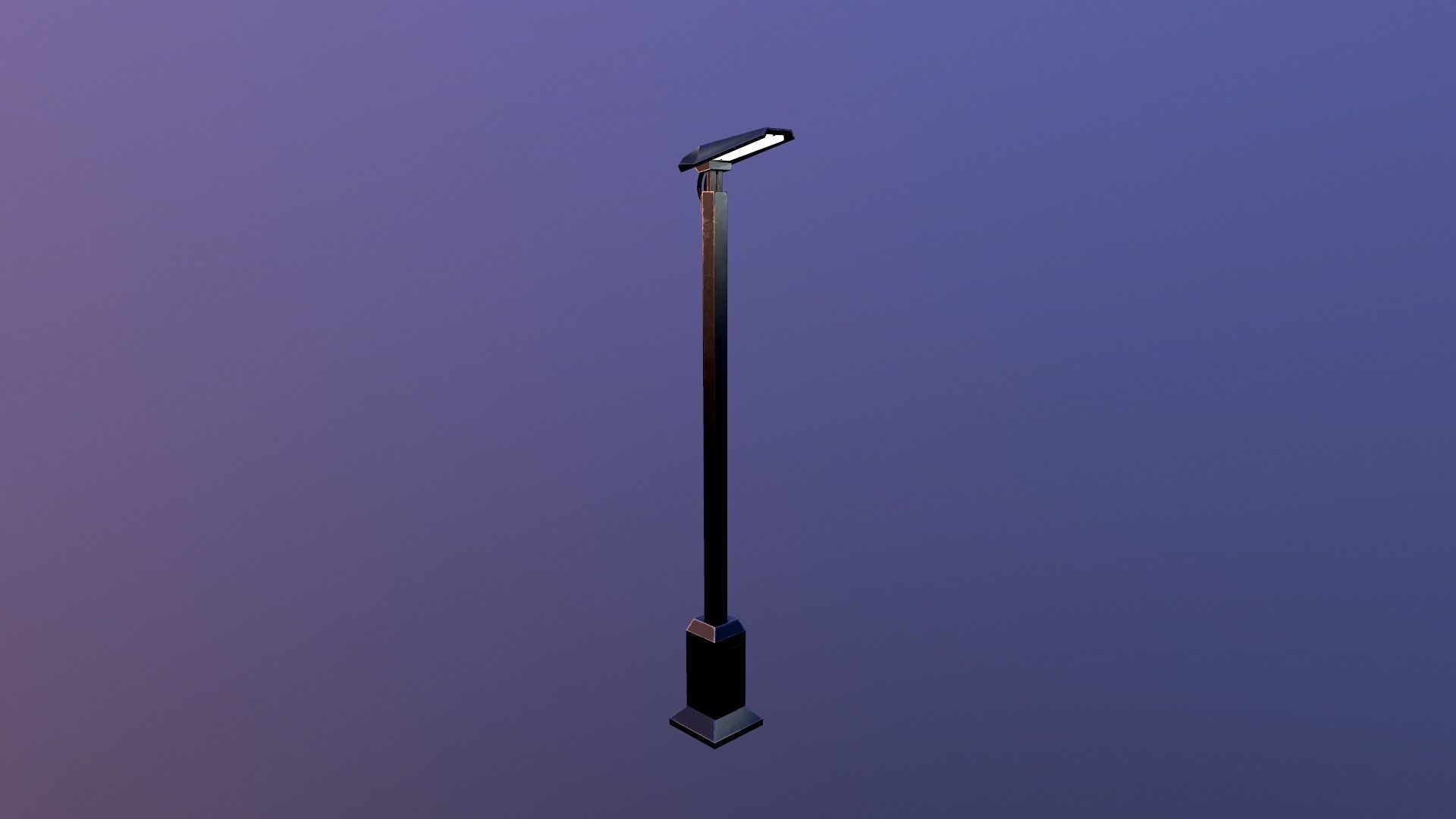 Sci-Fi Street Lamp Low-poly 3D model_22