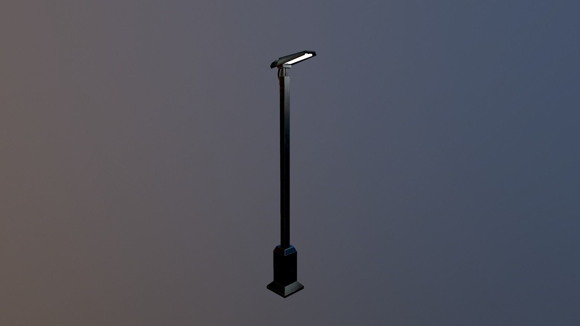 Sci-Fi Street Lamp Low-poly 3D model_14