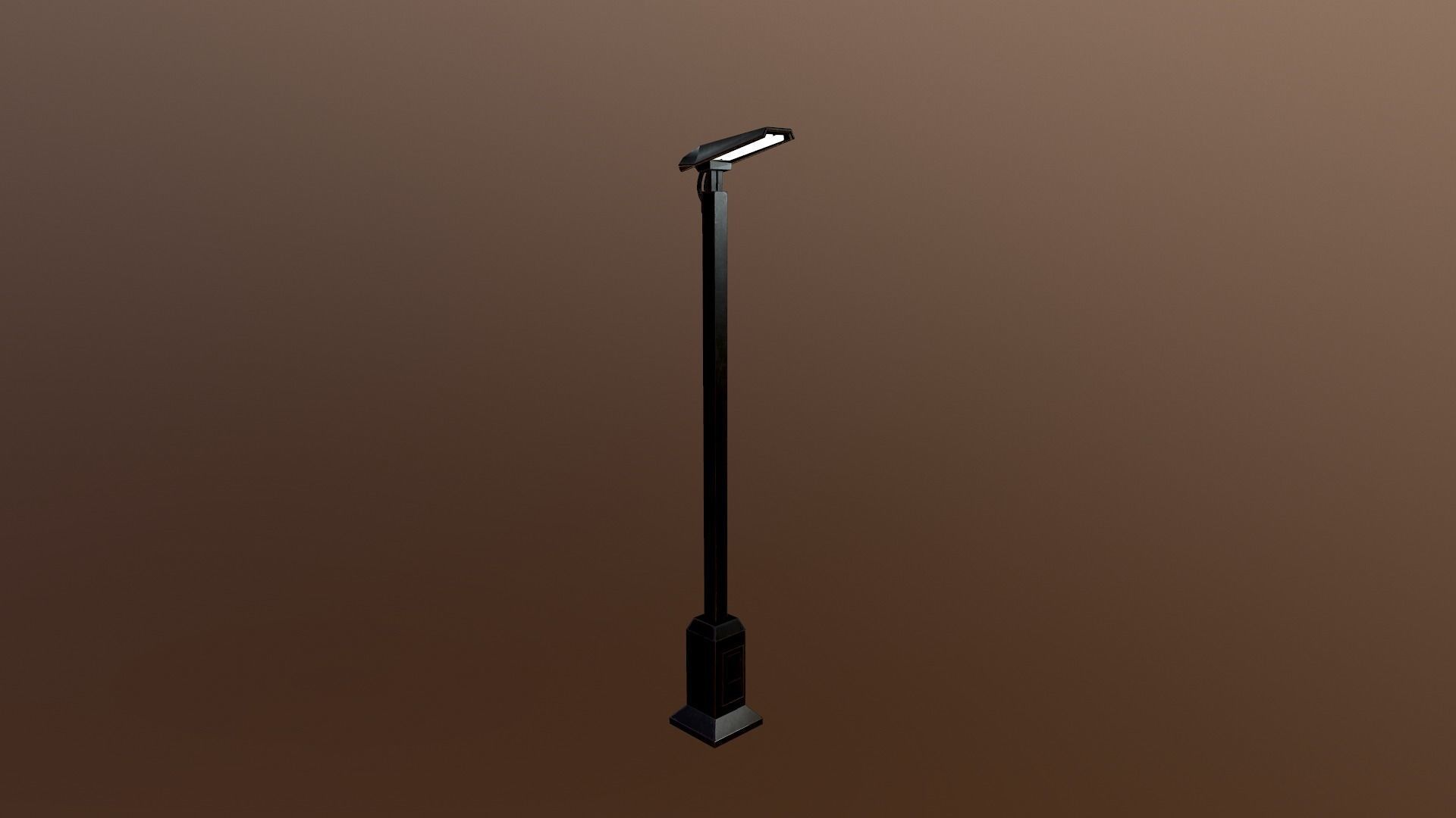 Sci-Fi Street Lamp Low-poly 3D model_17
