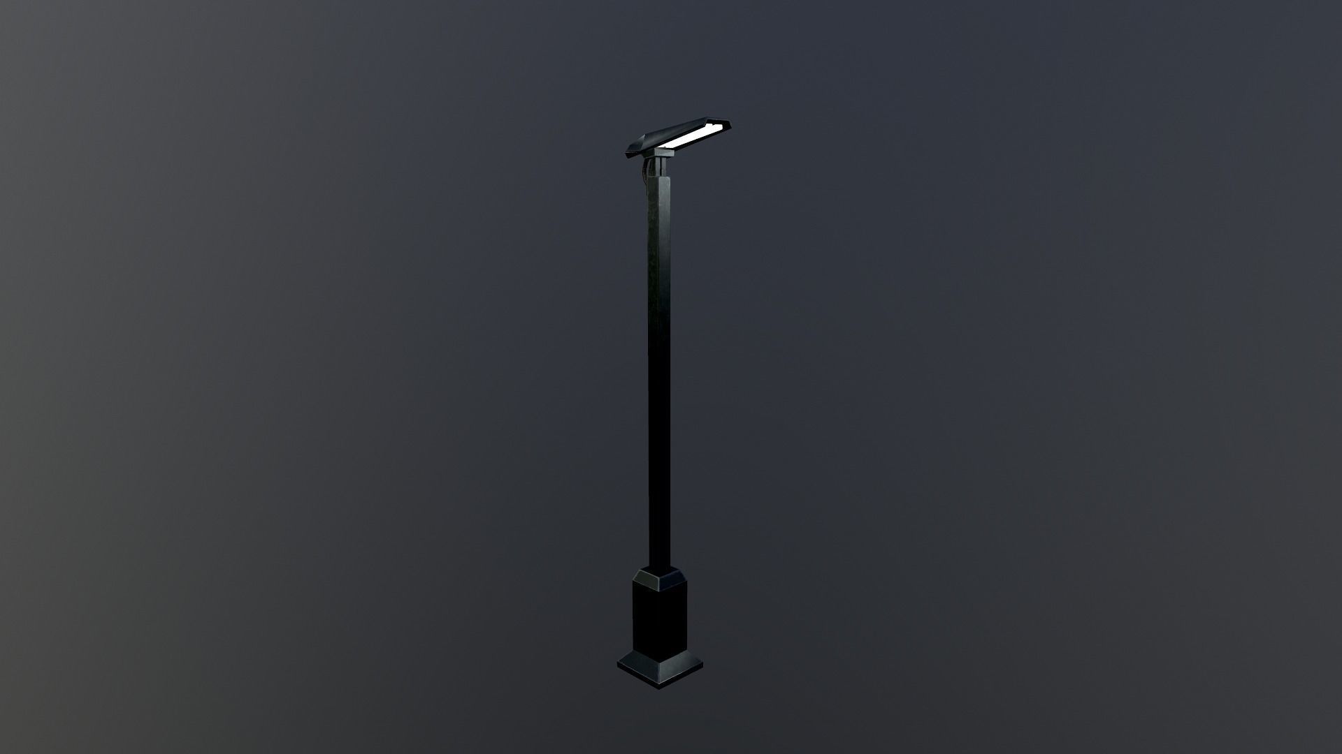 Sci-Fi Street Lamp Low-poly 3D model_13