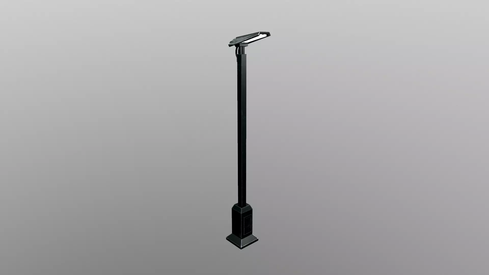 Sci-Fi Street Lamp Low-poly 3D model_0