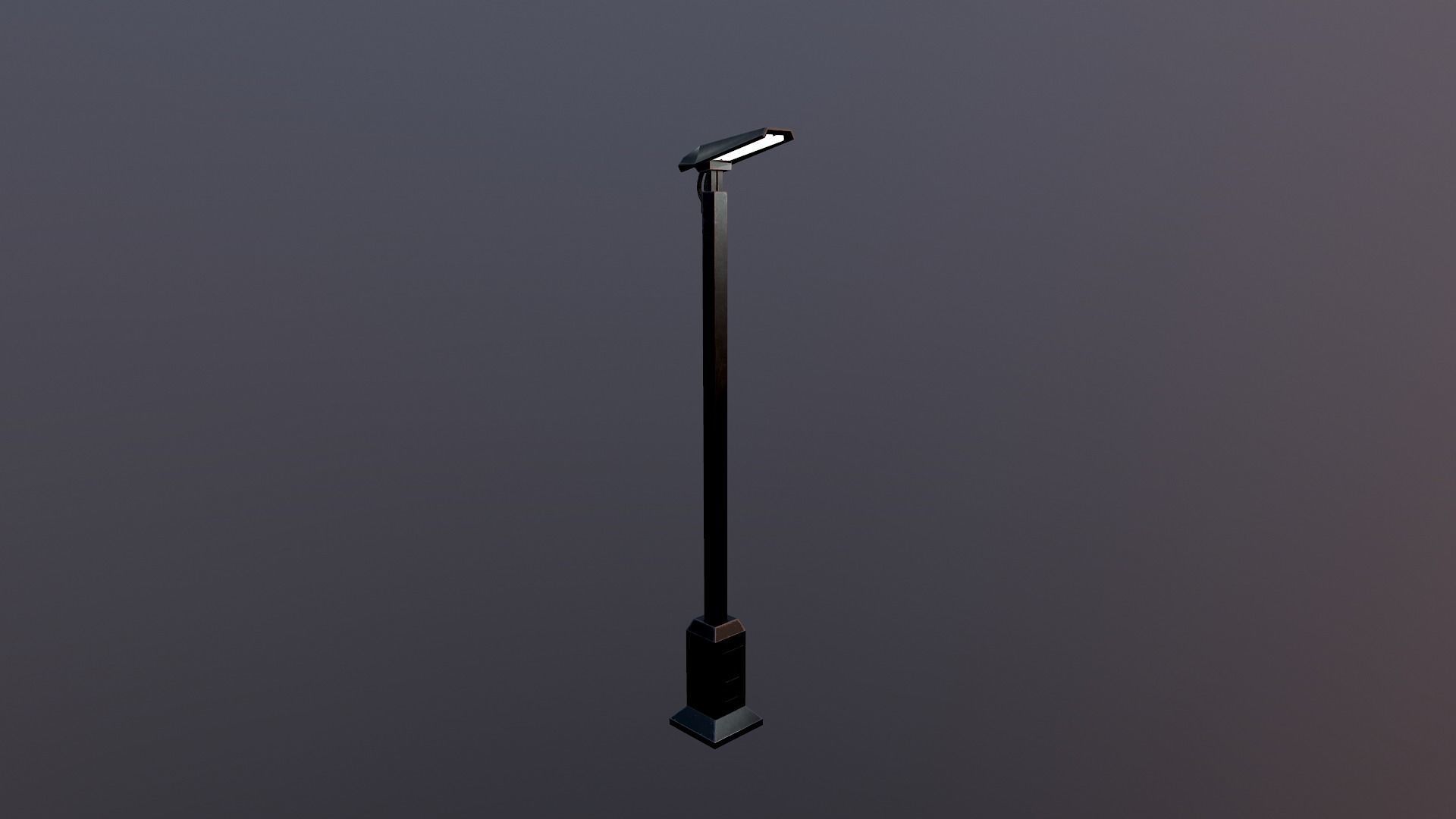 Sci-Fi Street Lamp Low-poly 3D model_19