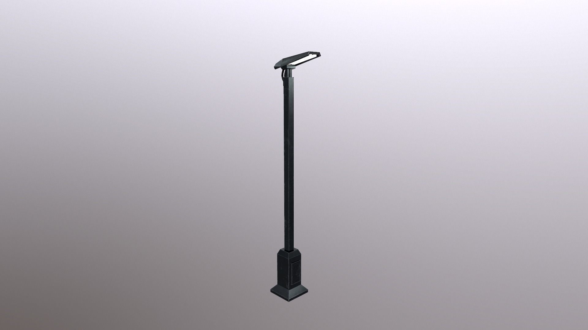 Sci-Fi Street Lamp Low-poly 3D model_30