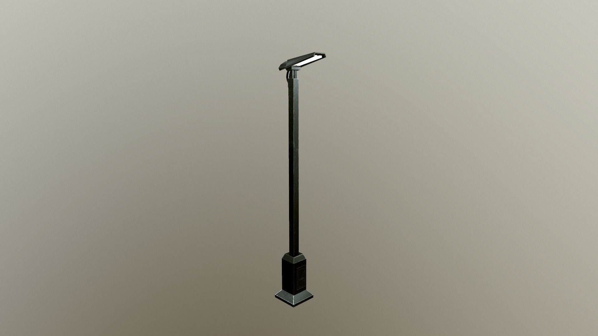Sci-Fi Street Lamp Low-poly 3D model_28