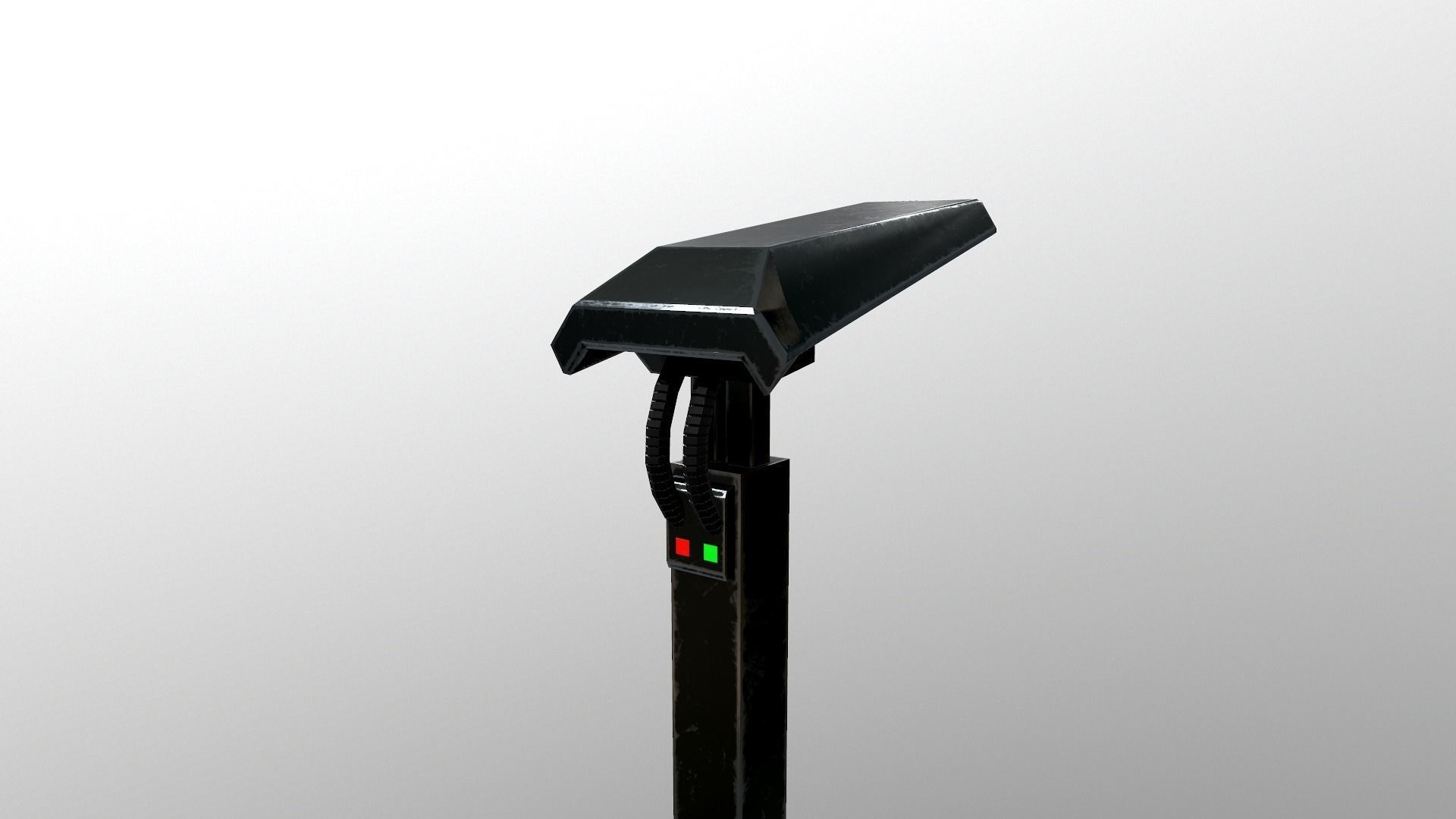 Sci-Fi Street Lamp Low-poly 3D model_5