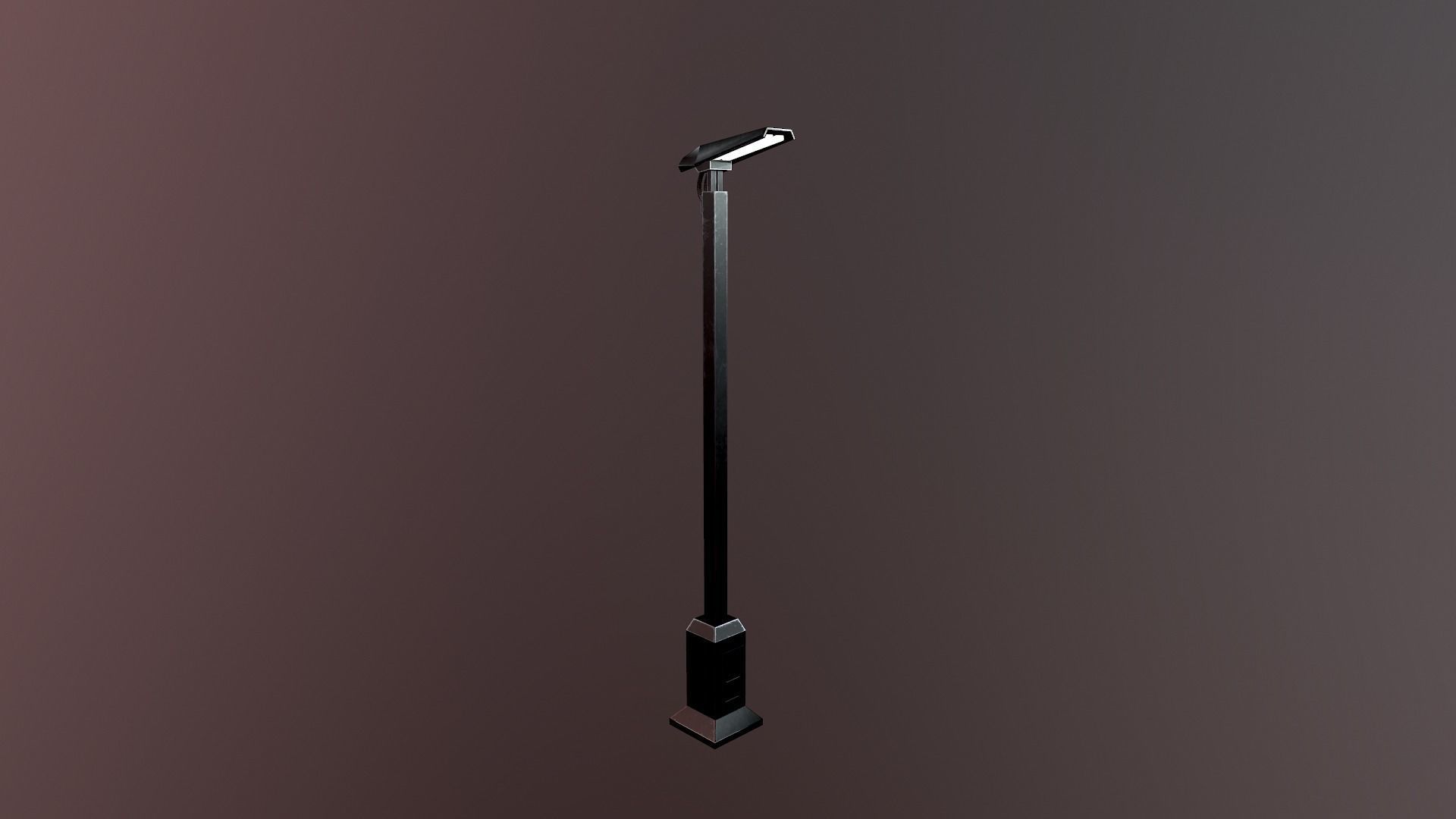 Sci-Fi Street Lamp Low-poly 3D model_29
