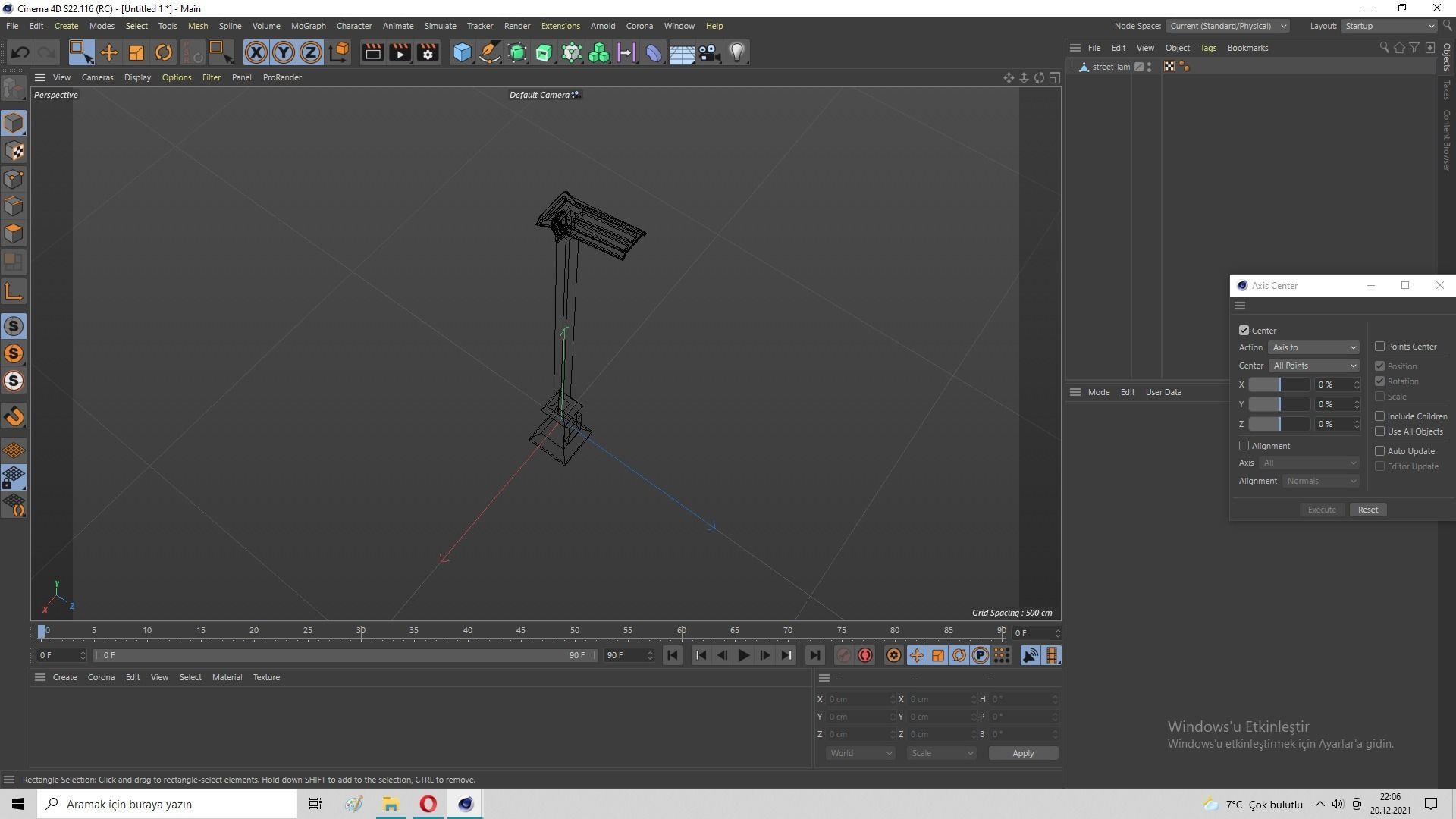 Sci-Fi Street Lamp Low-poly 3D model_31