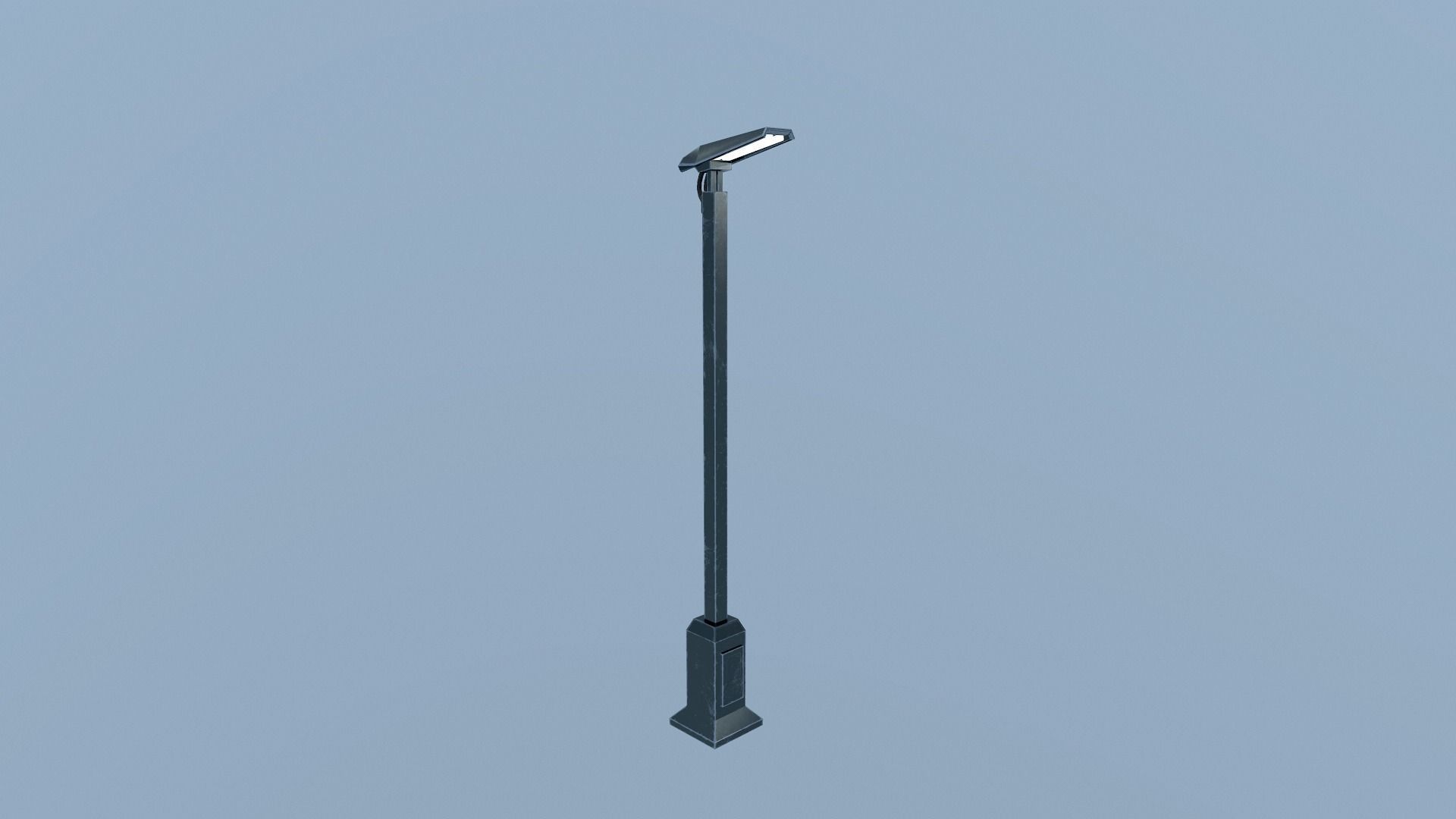Sci-Fi Street Lamp Low-poly 3D model_9