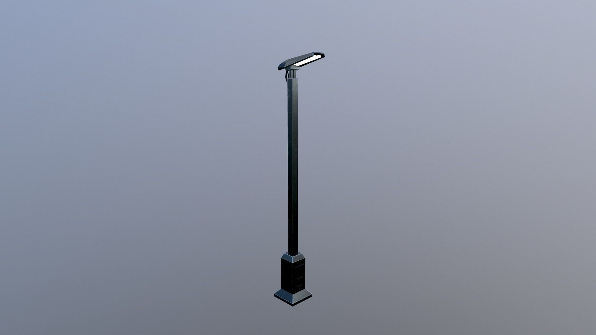 Sci-Fi Street Lamp Low-poly 3D model_21