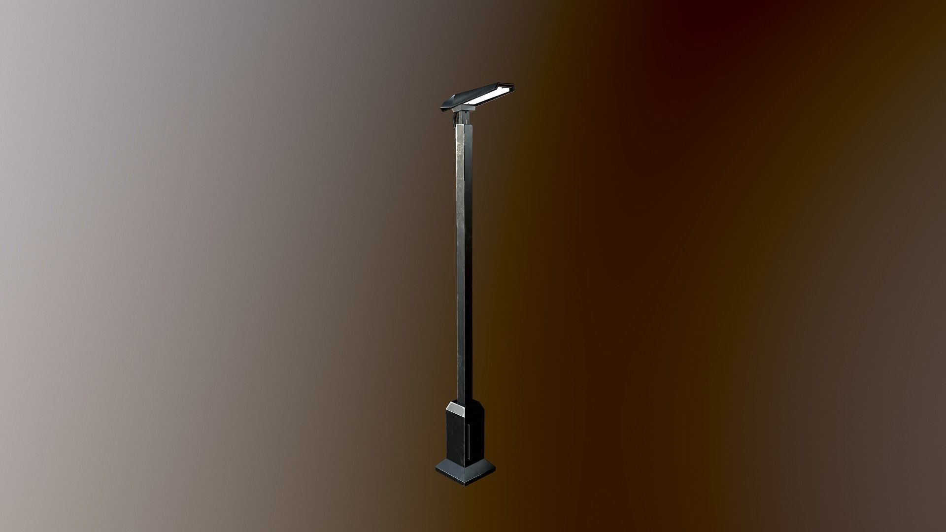Sci-Fi Street Lamp Low-poly 3D model_12