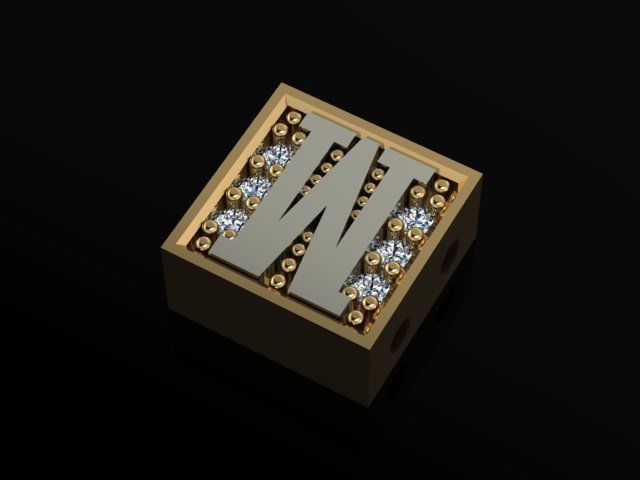 ALPHABET BRACELET  3D print model_2