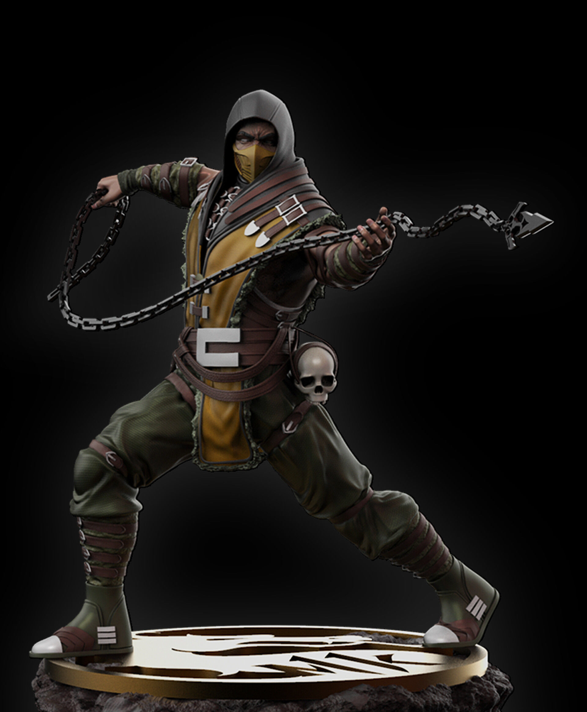 Mortal Kombat Scorpion 3D print model_9