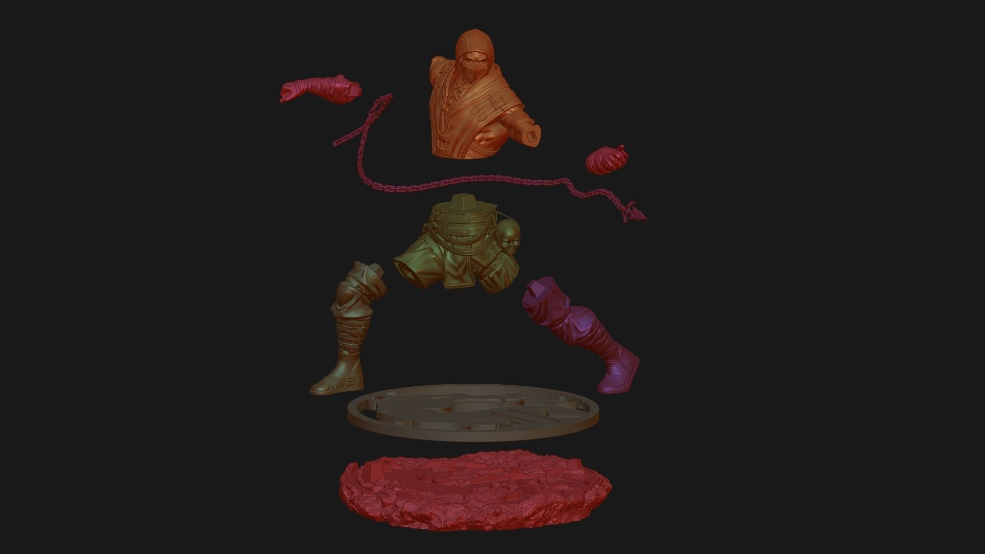 Mortal Kombat Scorpion 3D print model_10