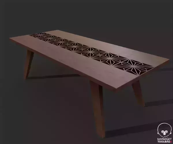 Japanese Kumiko Patterned Table