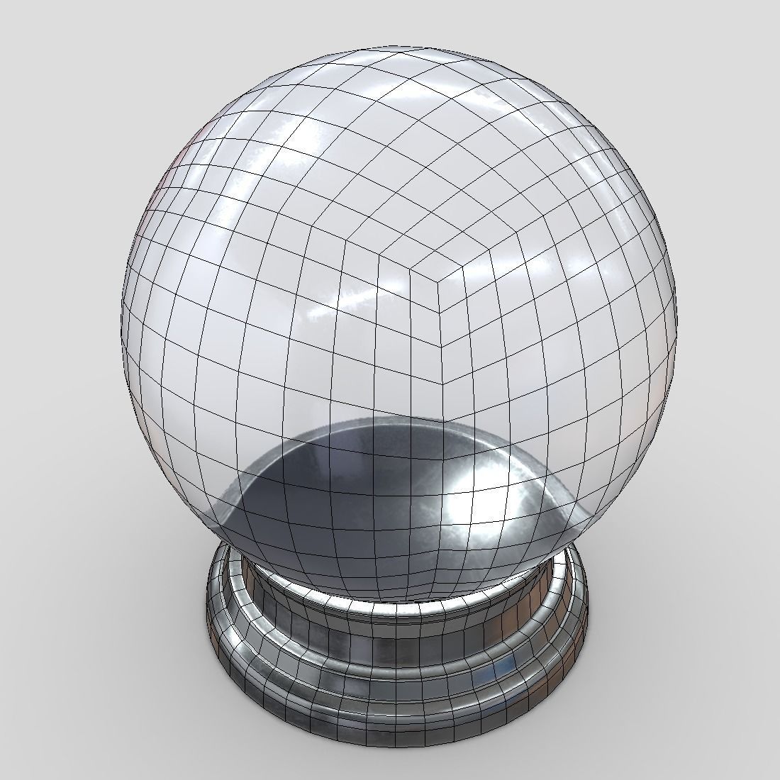 Glass Ball 3 Low-poly 3D model_6