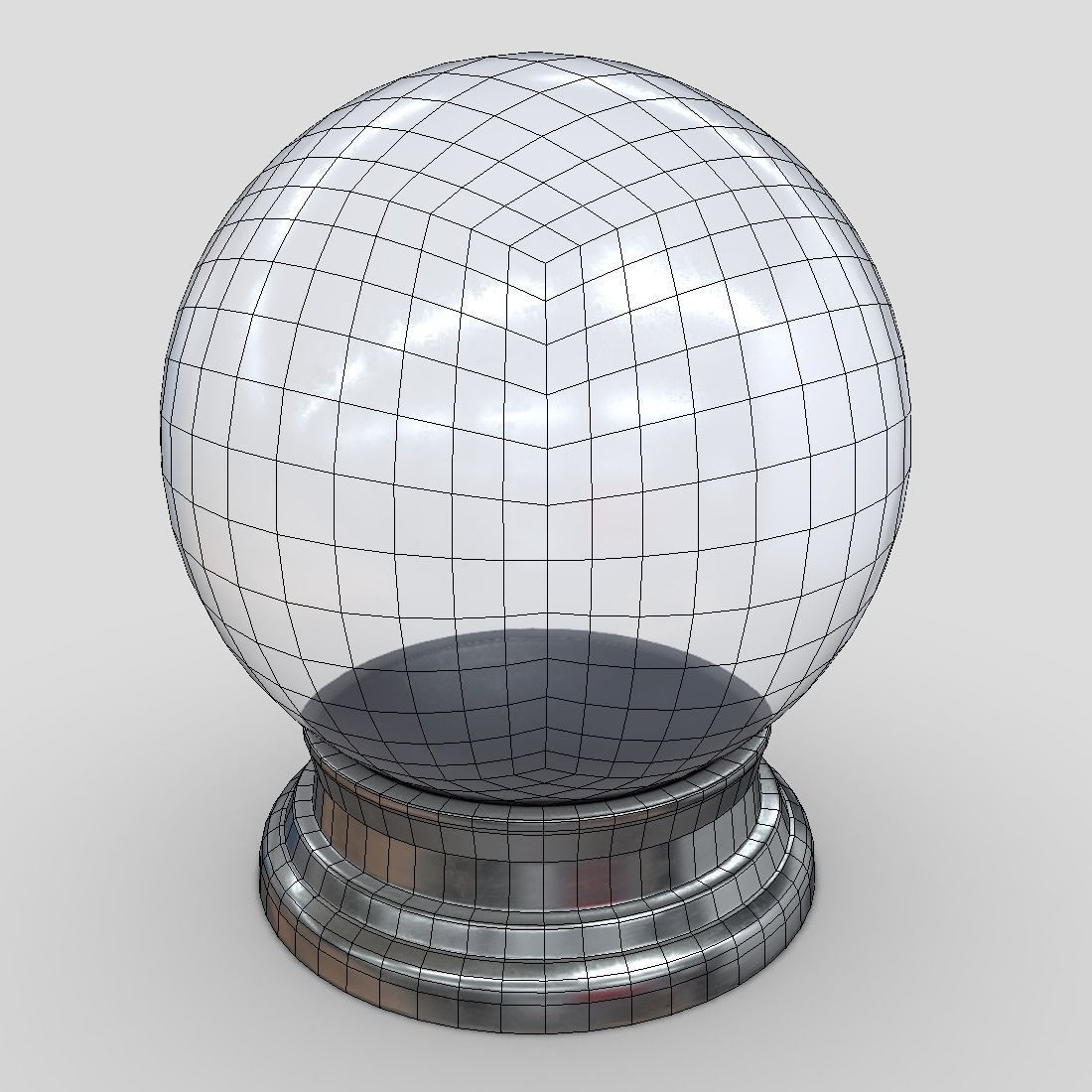 Glass Ball 3 Low-poly 3D model_12