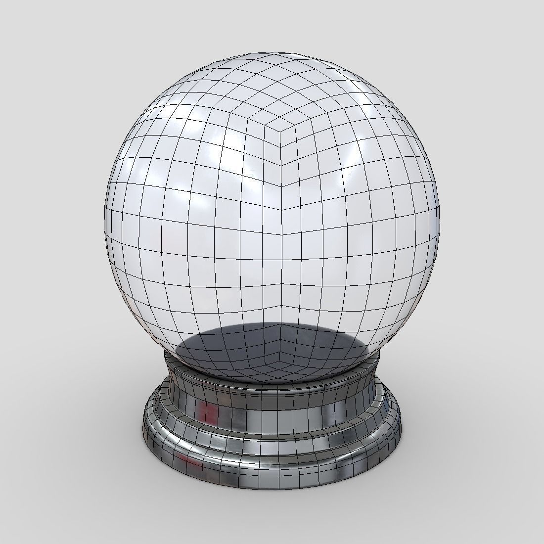 Glass Ball 3 Low-poly 3D model_2