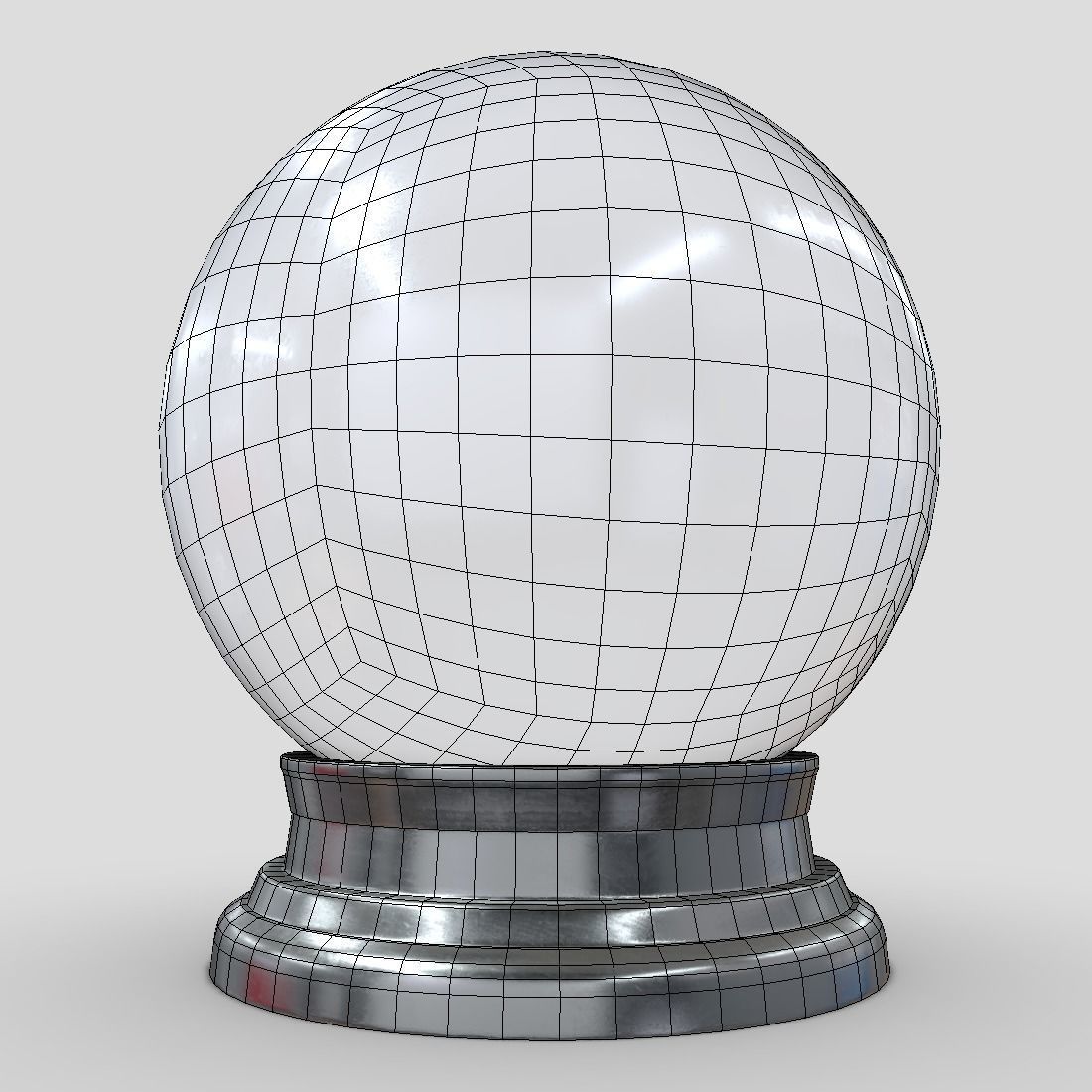 Glass Ball 3 Low-poly 3D model_4