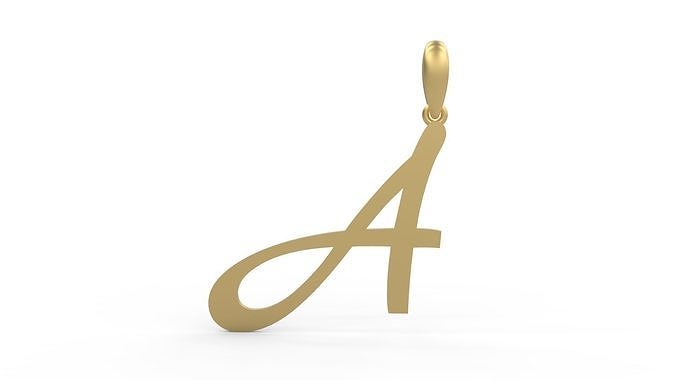 Initial Letters Pendant Marck A 3D print model