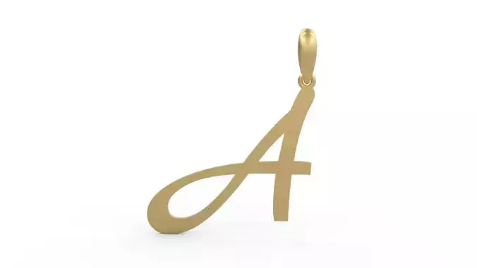 Initial Letters Pendant Marck A 3D print model