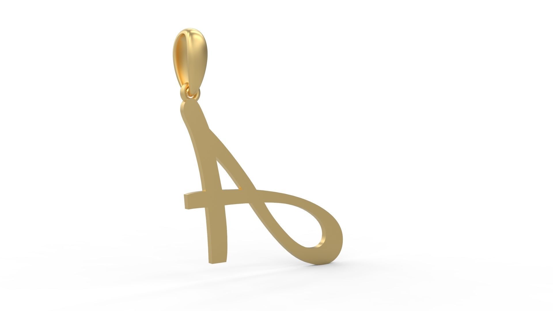 Initial Letters Pendant Marck A 3D print model_3