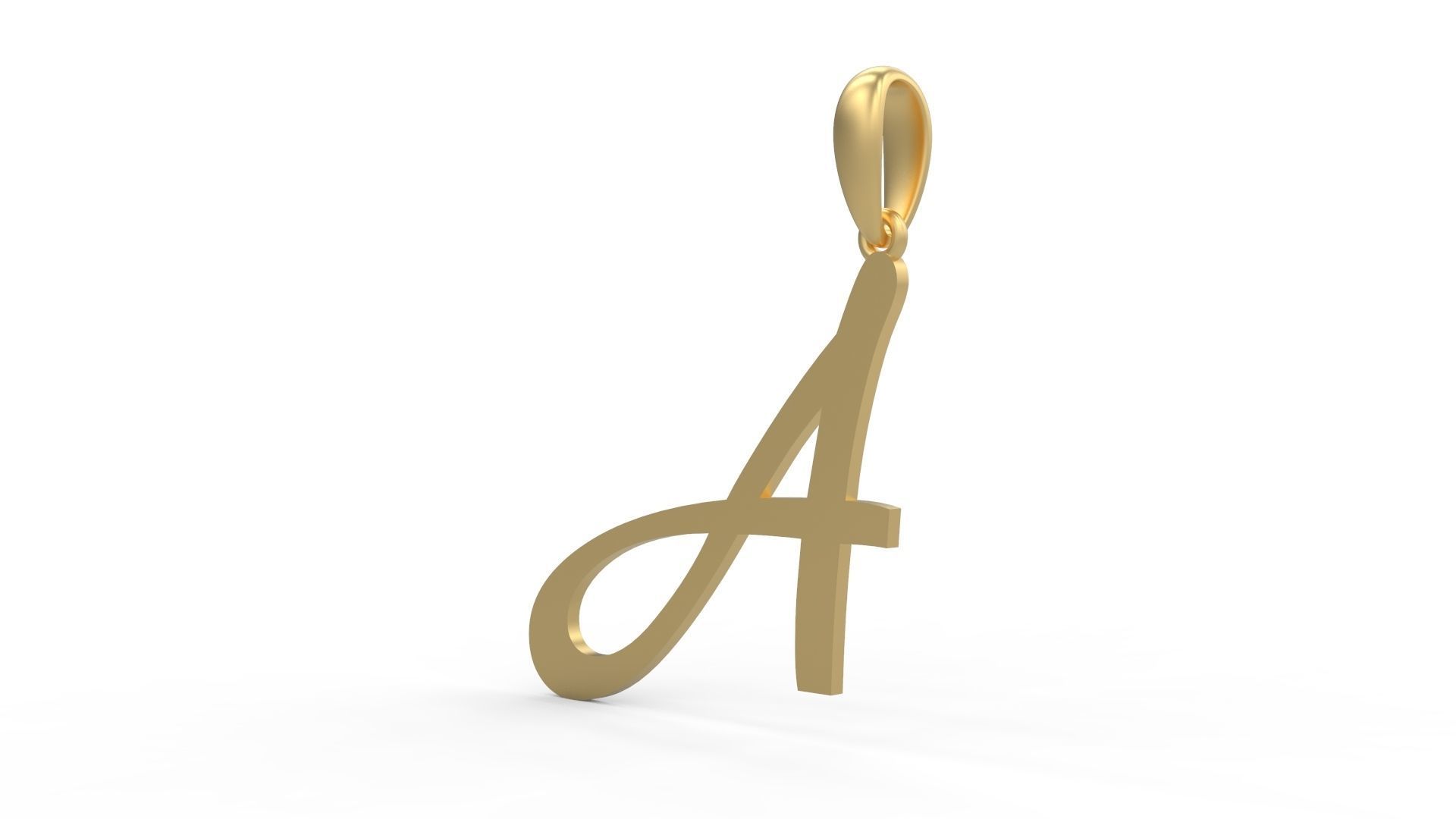 Initial Letters Pendant Marck A 3D print model_1