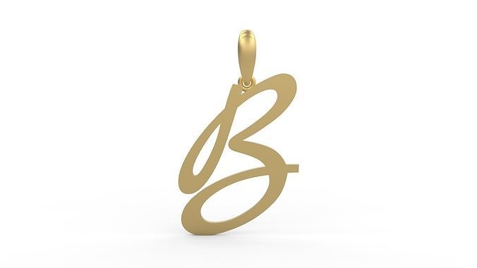 Initial Letters Pendant Marck B 3D print model