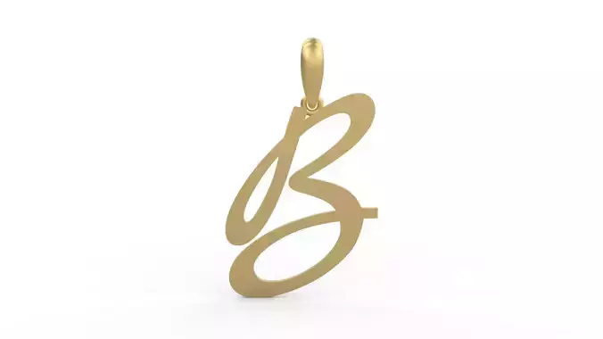 Initial Letters Pendant Marck B 3D print model