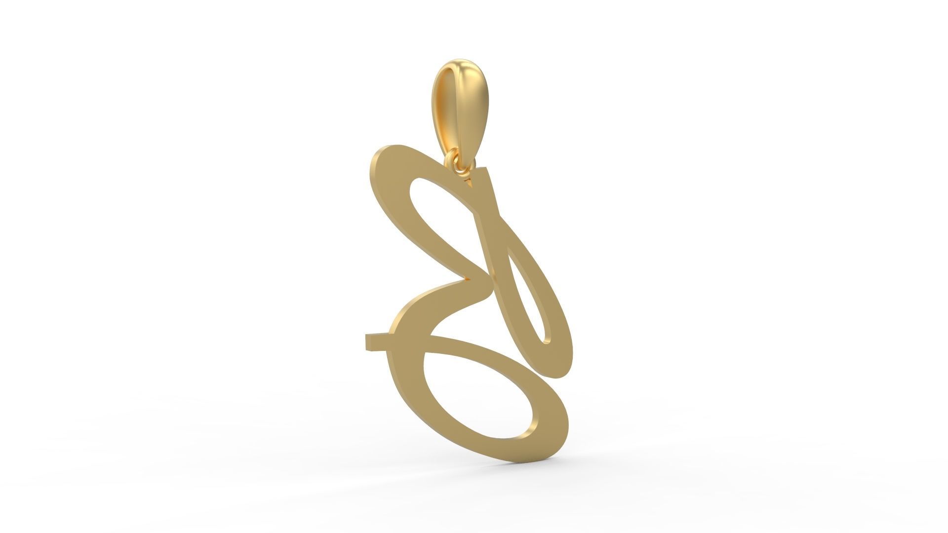 Initial Letters Pendant Marck B 3D print model_3
