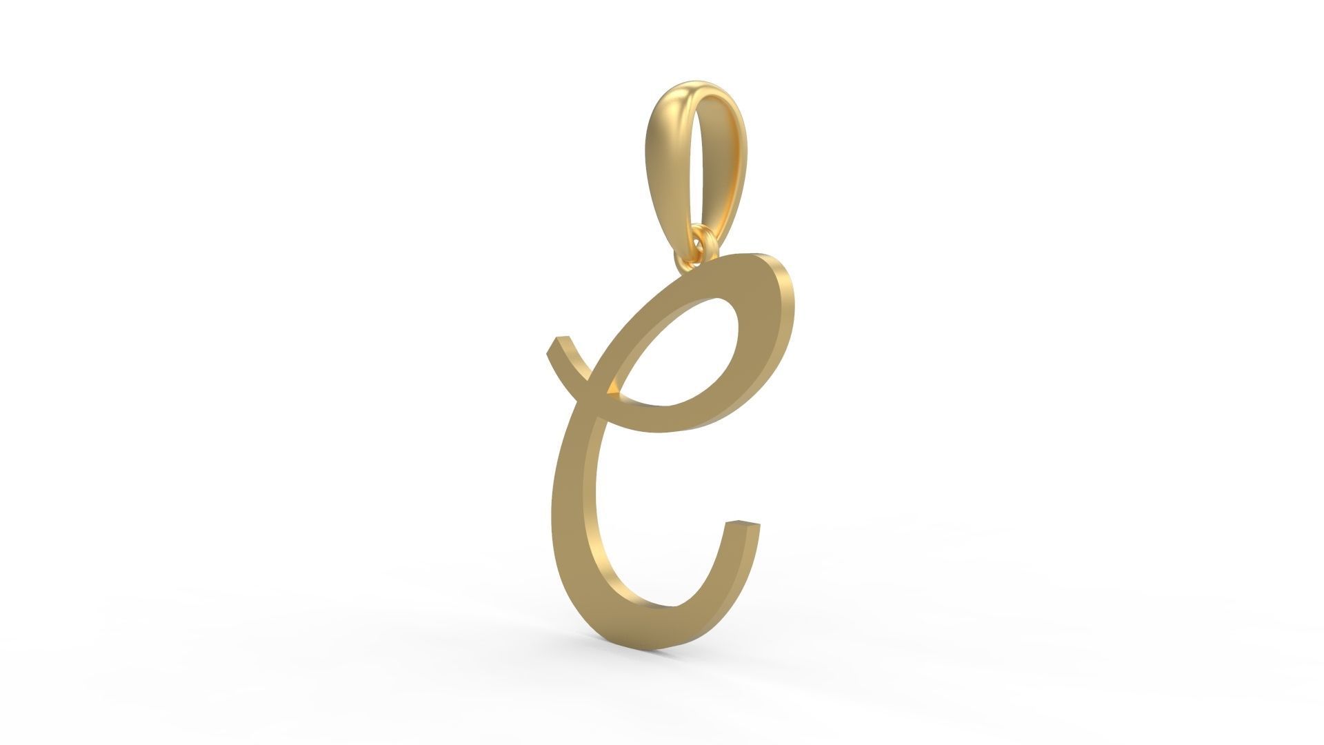 Initial Letters Pendant Marck C 3D print model_1
