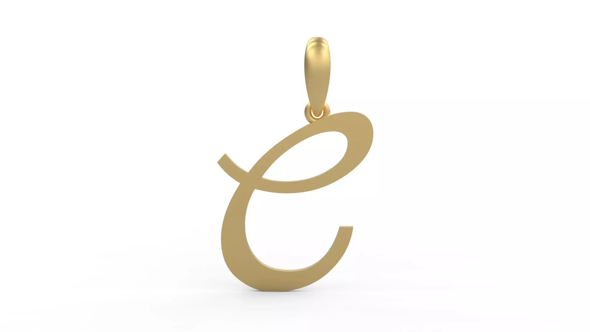 Initial Letters Pendant Marck C 3D print model_0
