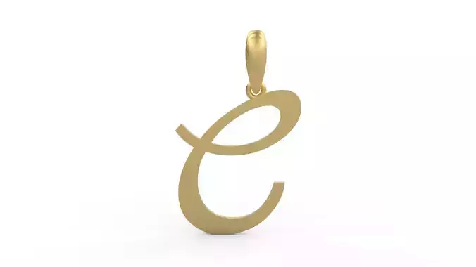 Initial Letters Pendant Marck C 3D print model
