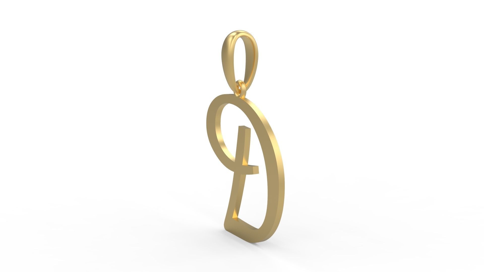 Initial Letters Pendant Marck D 3D print model_1