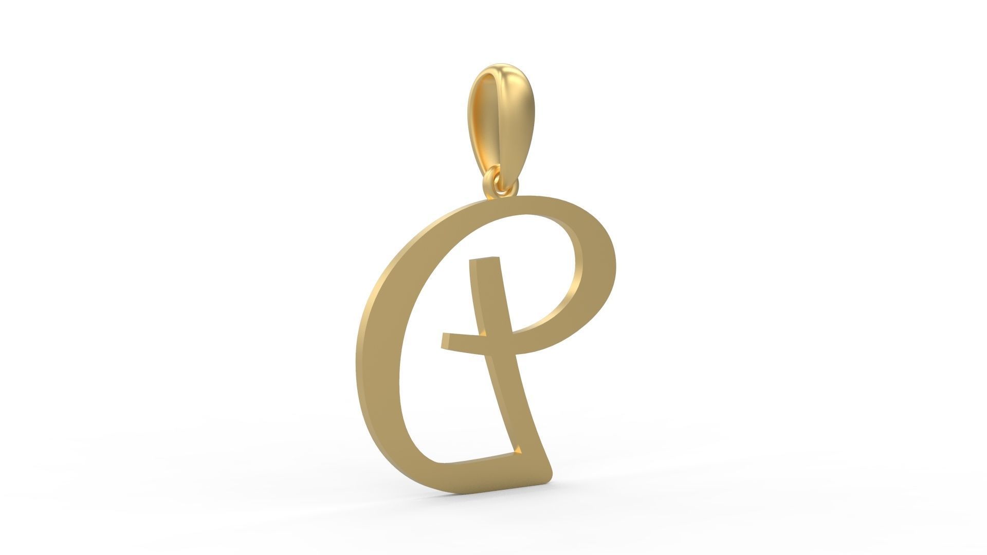 Initial Letters Pendant Marck D 3D print model_3