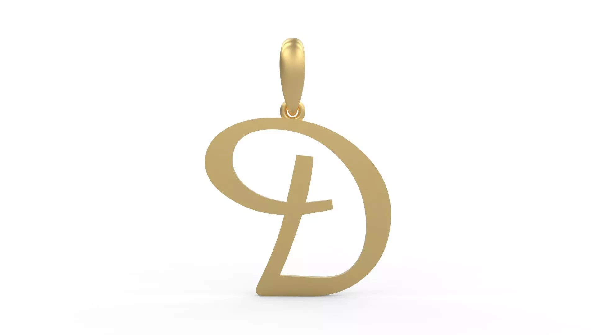 Initial Letters Pendant Marck D 3D print model_0
