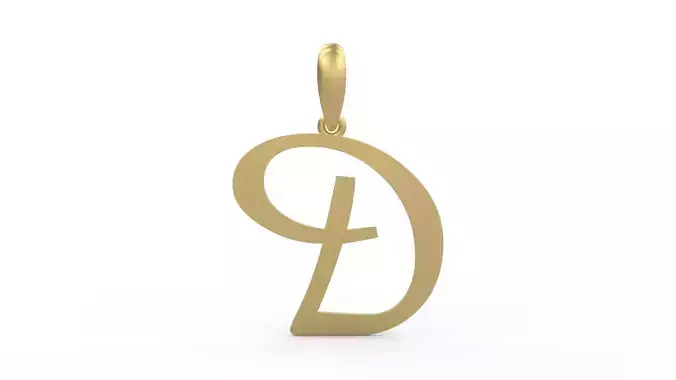 Initial Letters Pendant Marck D 3D print model